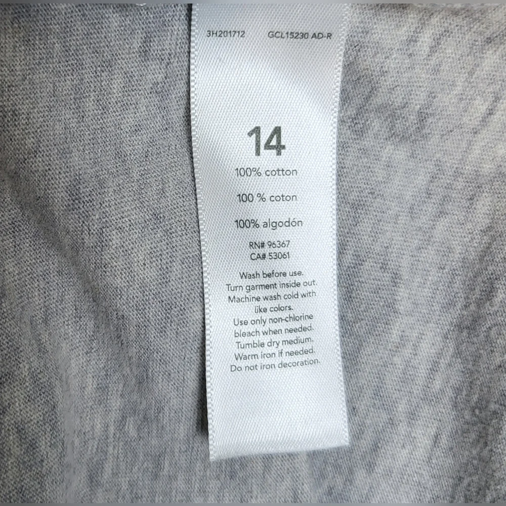 Oshkosh B'gosh Boys Heathered Gray Dinosaur Graphic Sleeveless Muscle Tank Sz 14